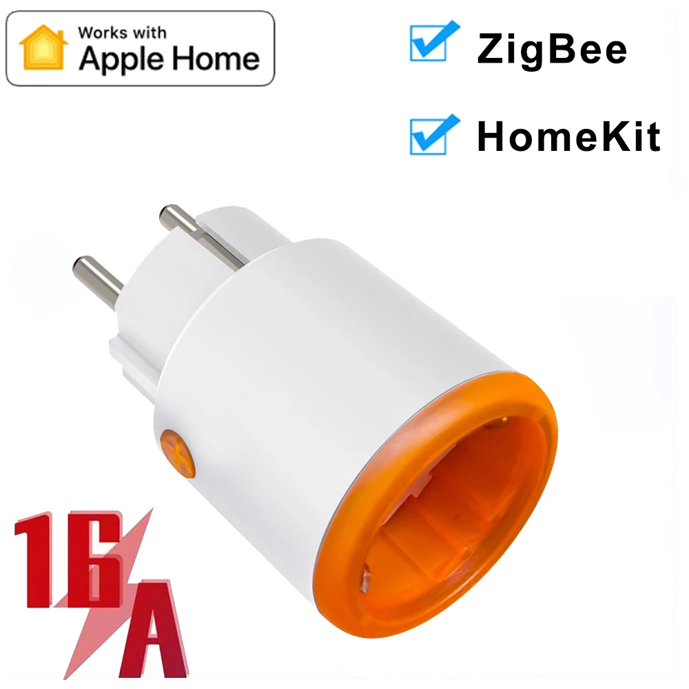 Smart Tuya Zigbee Plug Socket 3680W 16A Power Energy Monitoring Timer Switch EU Outlet Home Assistant Zigbee2mqtt