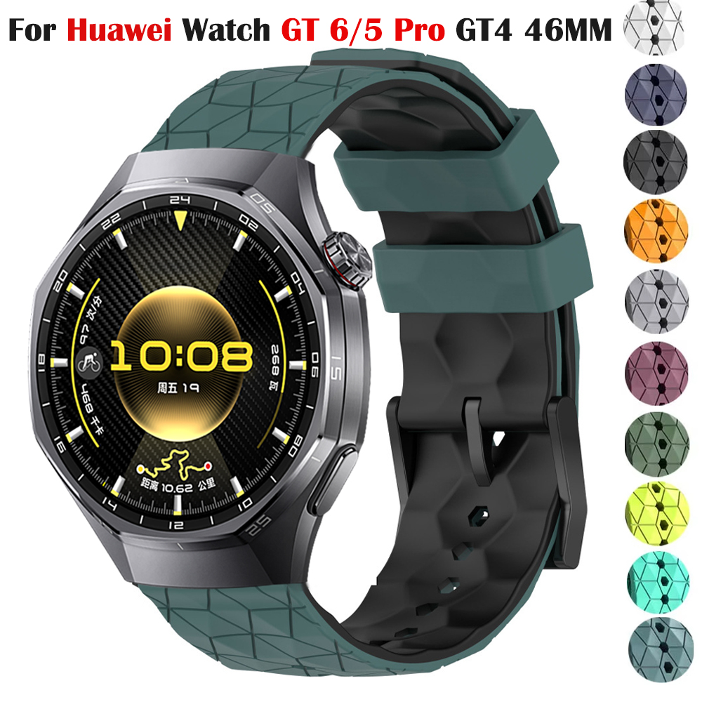 22mm Smart Watch Strap for Watch GT 5 Pro 46mm Silicone Bracelet for Watch GT 4 GT3 SE GT2 Soft Sports Wrist Band