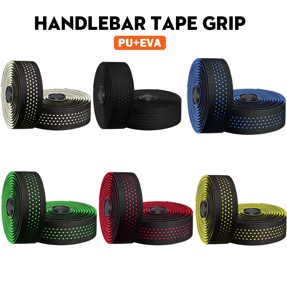 1 pair Road Bike Tape PU+EVA Bicycle Handlebar Tapes Ventilation Woave Leather Bicycle Accessories Road Bike Bar Tape Handlebar