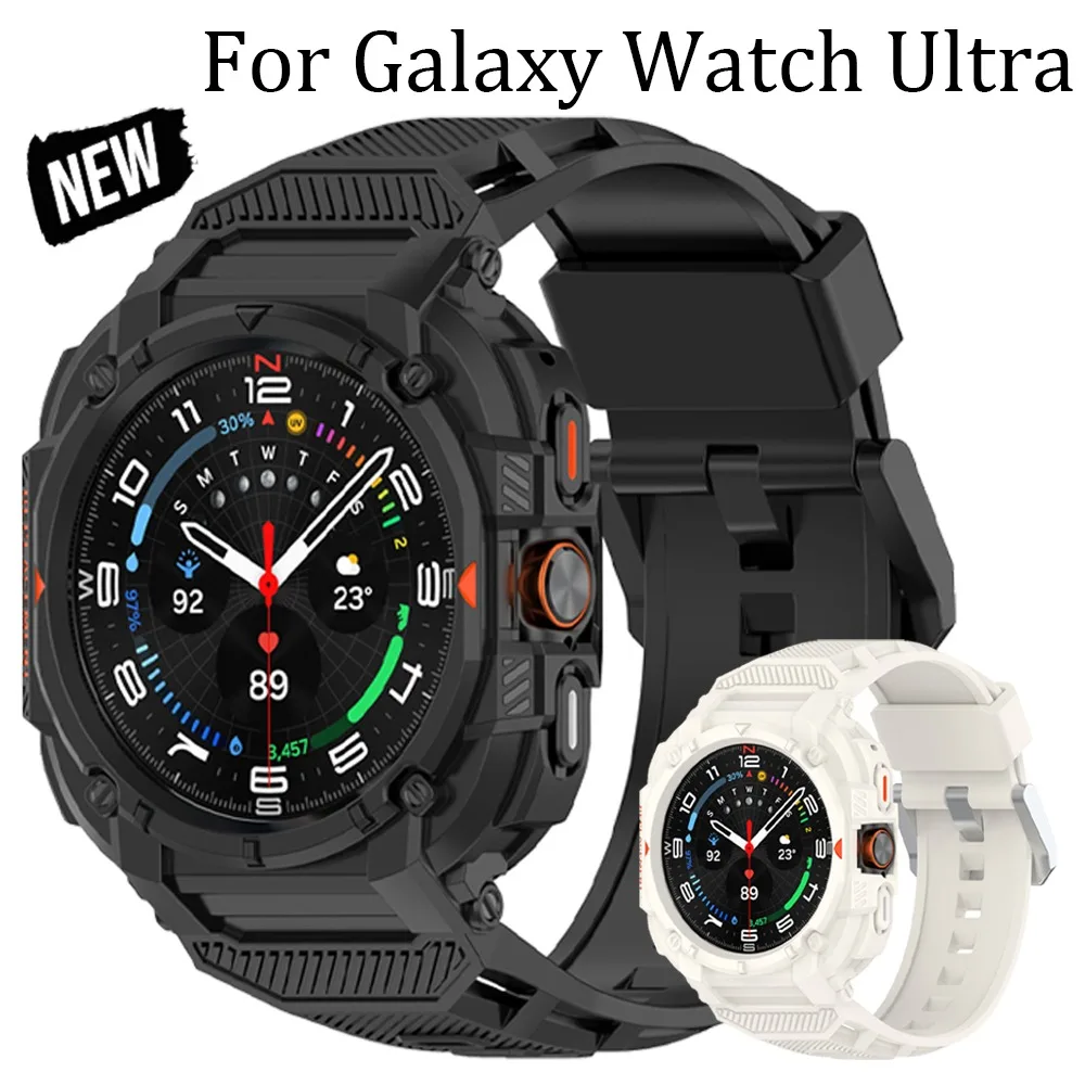 NEW Strap + Case for Watch Ultra 2025 Armor All-in-One silicone Strap for Watch 7 Ultra 47mm Case Band