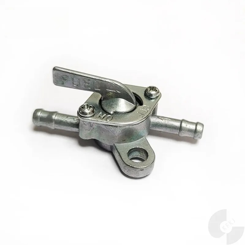 Universal Inline Motorcycle/Quad/Lawnmover Petrol Fuel Tap Anti-aging Anti-corrosive Leak Proof Silver55mm X 6mm New
