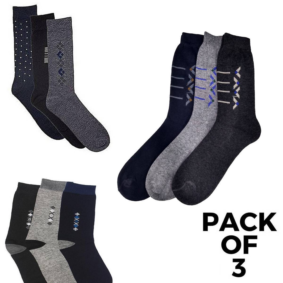 Pack of 3 Pair - Classic Winter Socks For Men / Moja for men.