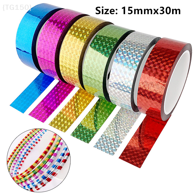 1 PC 30M Rhythmic Gymnastics Glitter Tape - Holographic Decoration For Art Hoops & Sticks, Flash & Waterproof【No】