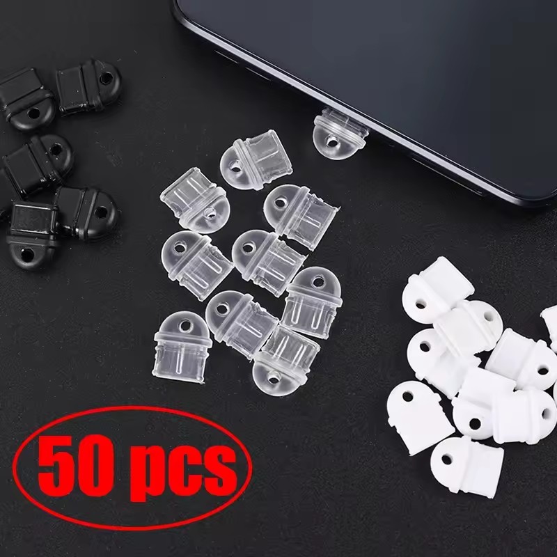 10-500Pcs USB Charging Port Type C Dust Plug Charging Port Silicone Cover for Samsung Huawei Xiaomi Smart Phone Accessories