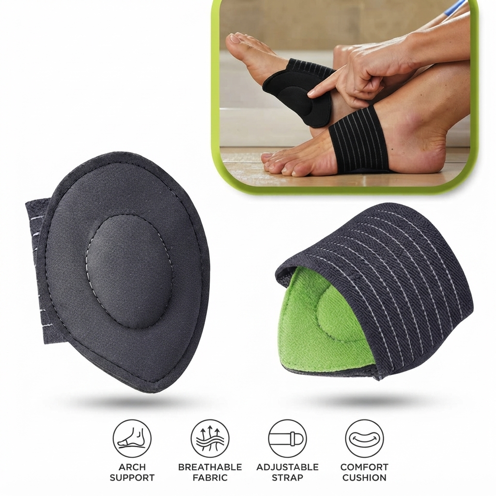 Foot Arch Support Plantar Fasciitis Heel Pain Relief Insole Cushioned Shoe Pad Sports Running Insert Pair New