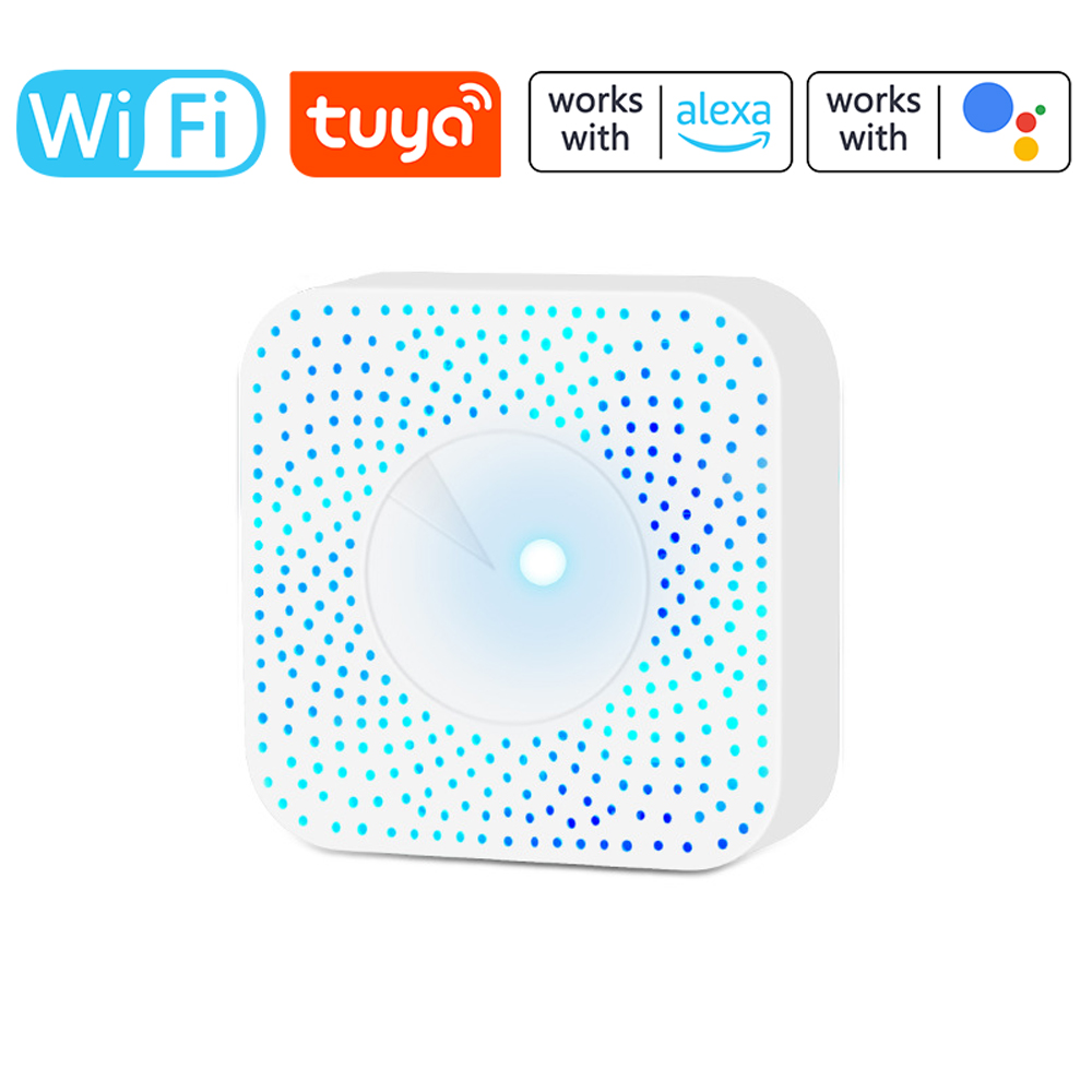 Tuya ZigBee/WiFi Air Quality Detector PM2.5 Formaldehyde VOC CO2 Temperature Humidity 6in1 Smart Air Box Sensor Via Alexa