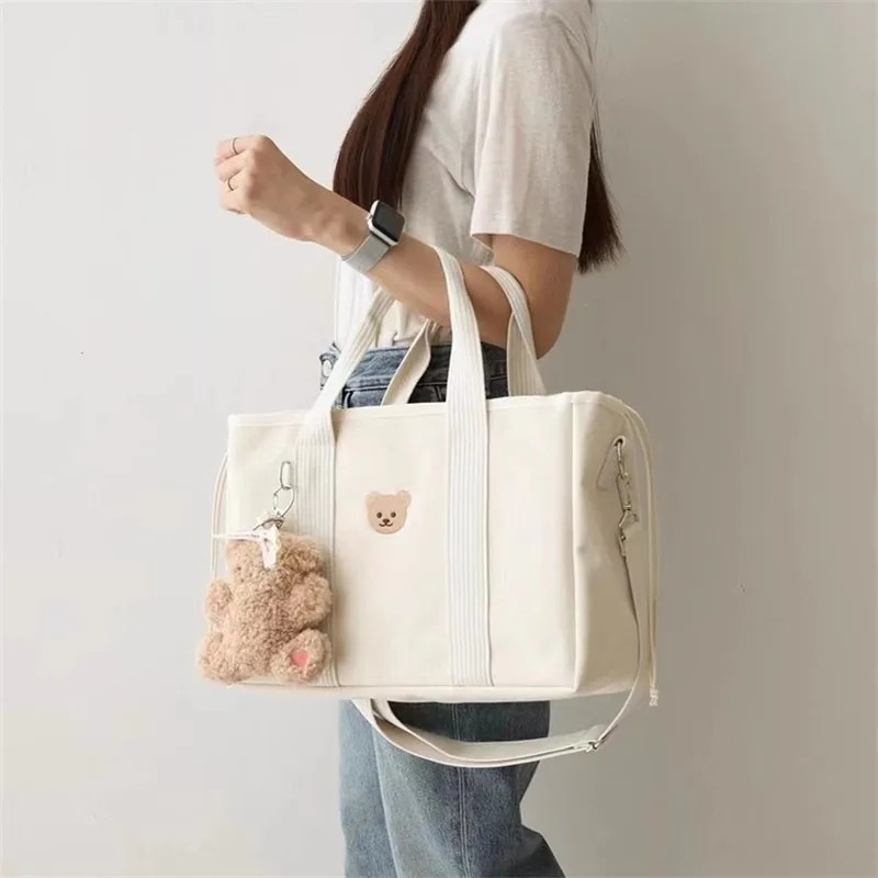 Ins Mommy Bag Large Capacity Casual Crossbody Mother and Baby Diaper Bag for Outdoor Canvas Mummy Bag 2026 new