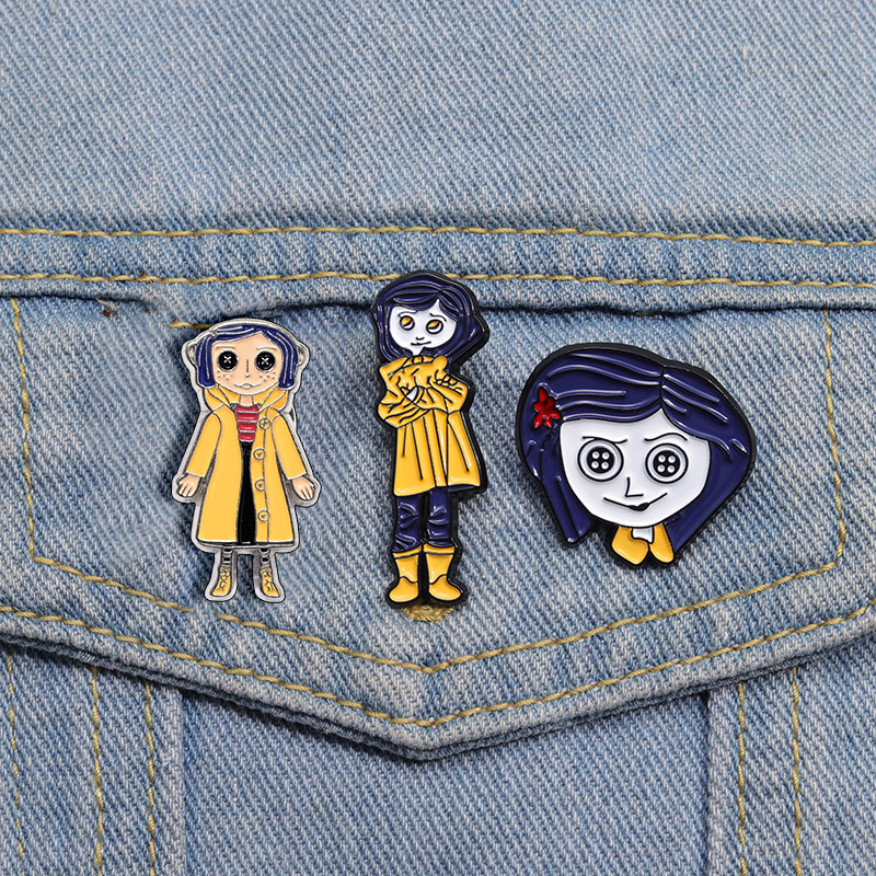 3Pcs/Set Cartoon Characters Enamel Brooch Lapel Backpack Hat Badge Unisex Pin Funny Jewelry For Friends