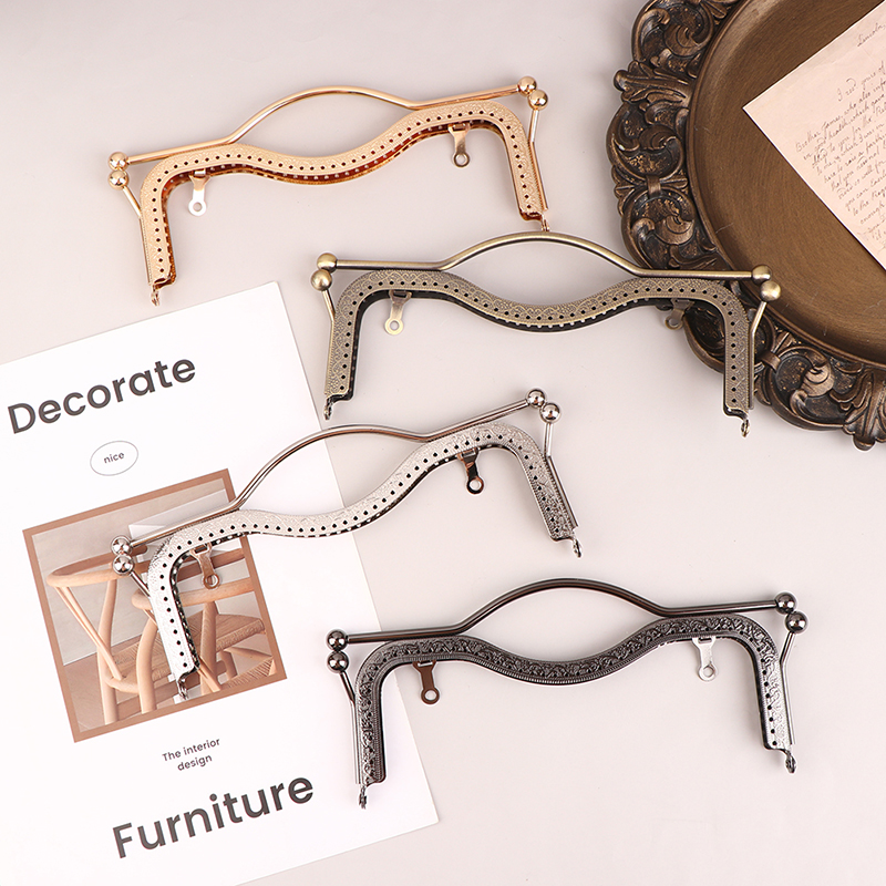 1Pc Metal DIY Coin Purse Bag Fashion Women Handle Bags HandleHandbag Clasp Lock Arch Frame Bags Accessories