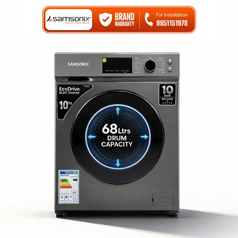 Samsonix 10 kg Fully Automatic Front Loading Washing machine SAM-FLWM10BL