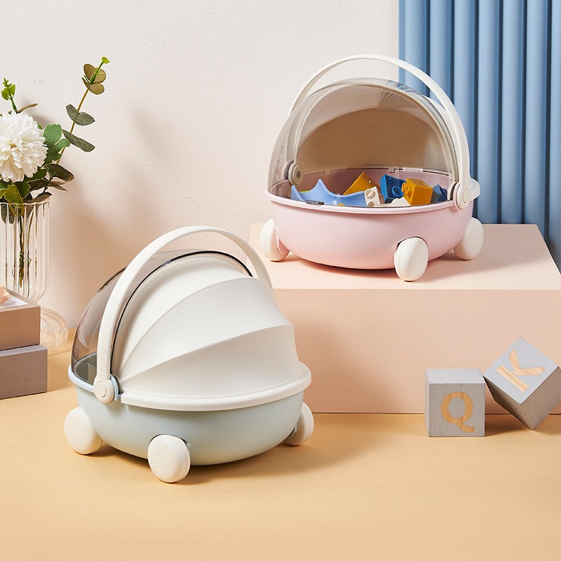 1Pc Creative Kawaii Portable Storage Box Cartoon Makeup Toy Storage Box Student Office Desktop Organizer Student Supply