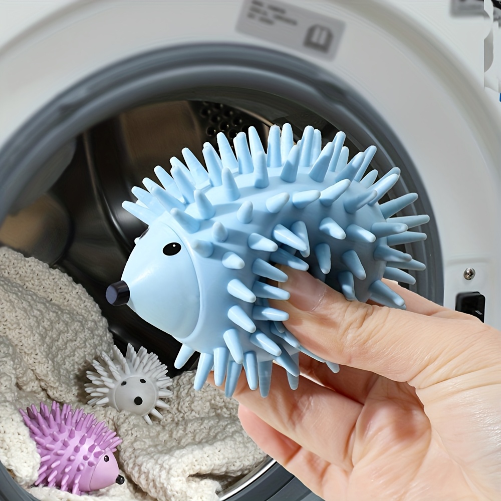Reusable Hedgehog Laundry Ball - Cute Anti Tangling and Wrinkle Free Plastic Assistant for Washing Machines and Dryers