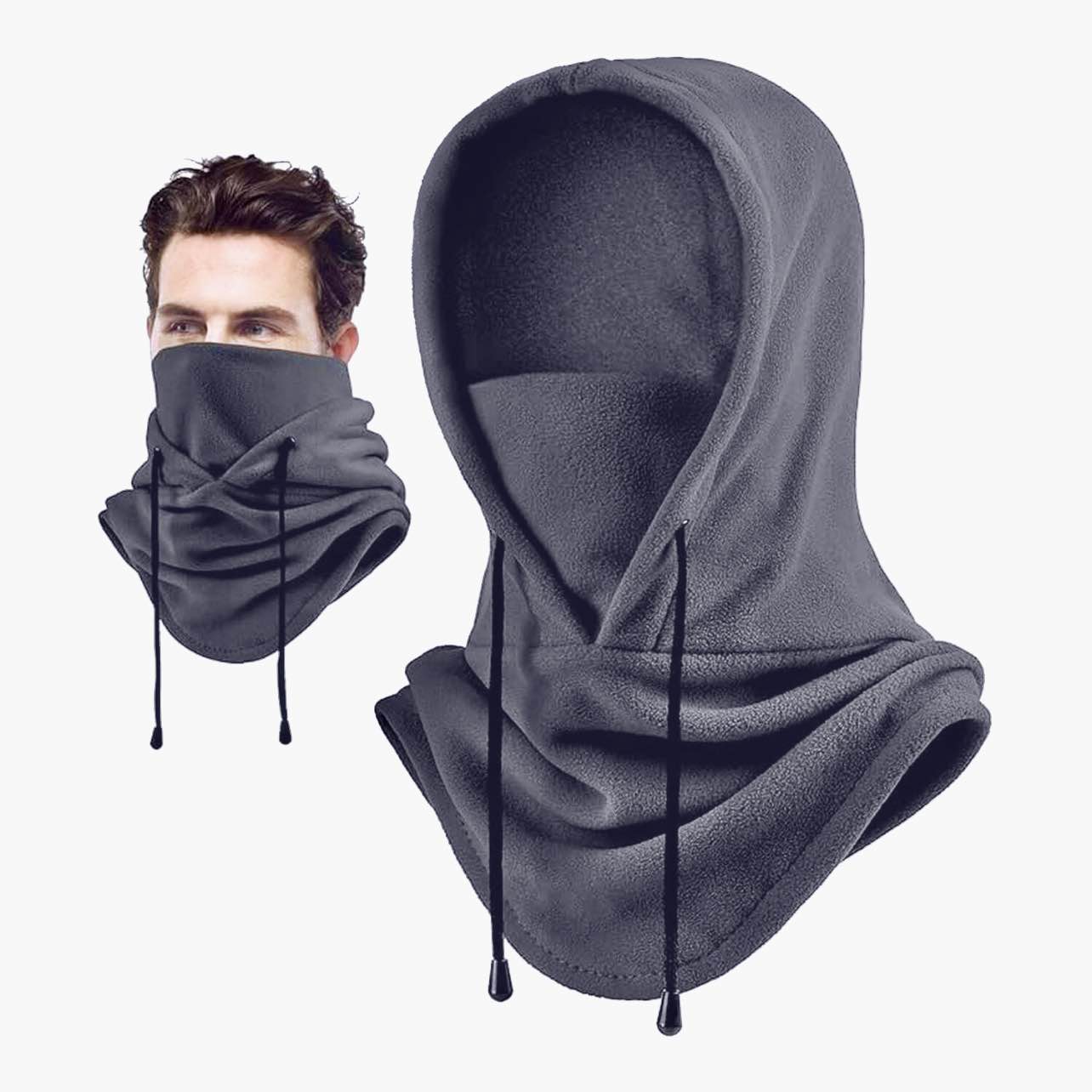 Dark Gray Ploar Fleece Unisex Mask Cap/ Winterwear/ Mask Cap