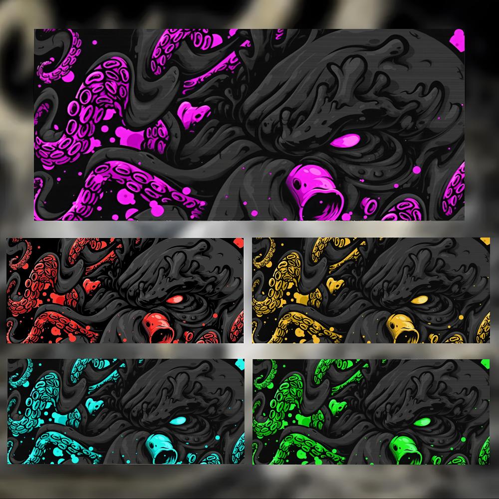 Scary Creative Art Octopus monster Art 1 Mouse Pad Large Thick Desk Pad Stitched Edges Gaming Mouse Mat for PC