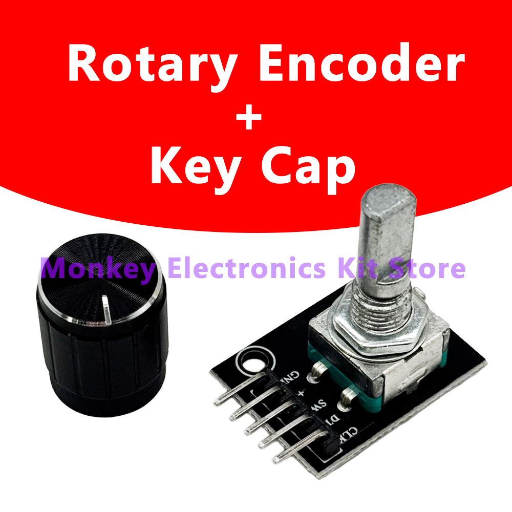 1 to 8 PCS KY-040 360 Degrees Rotary Encoder Module with Knob Cap 5V Brick Sensor Switch Development Board Module for R3 Board
