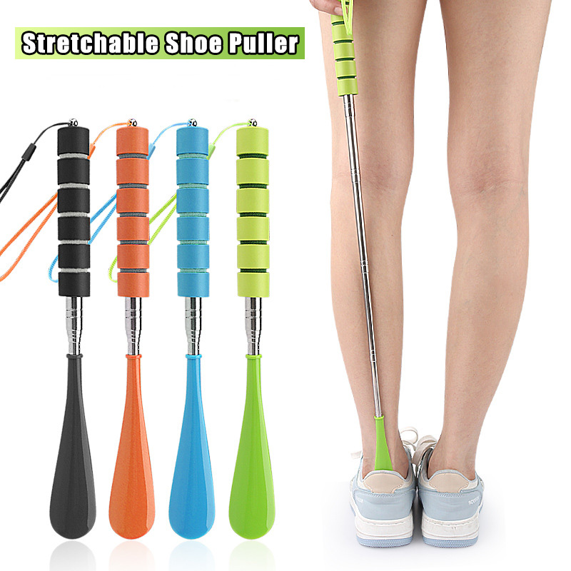 Telescopic Shoe Horn / 30cm-71cm Long Handle Stainless Shoe Horn Adjustable Length Elderly Household Shoe Spoon 1Pcs/2Pcs