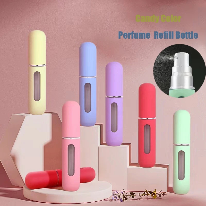 19 Colors 5ML Mini Portable Scent Jar Empty Spray Perfume Bottle Containers Beauty Tool Gifts for Women Men