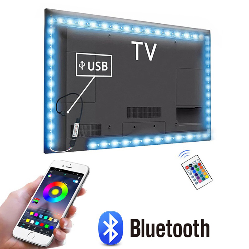 5V USB Bluetooth RGB LED Strip Light Room Neon Backlight Smart LED Tape Lamp For TV HDTV Background Decoration Lighting Ribbon lightify