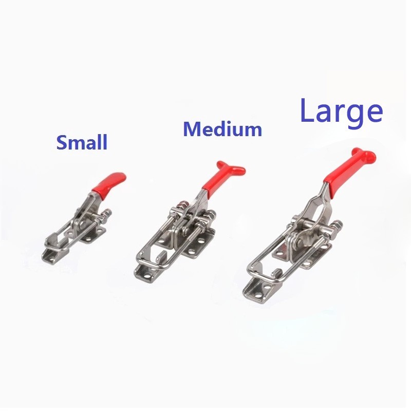 2/4PCS Heavy Iron Adjustable Buckle Lock Clamp Box Buckle Clamp Door Bolt Type Quick Clamp Accessory Horizontal
