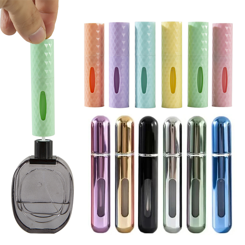 1PC 5/8ml Travel Portable Mini Perfume Spray Bottle Scent Pump Perfume Atomizer Refillable Bottling Atomizer Aluminum