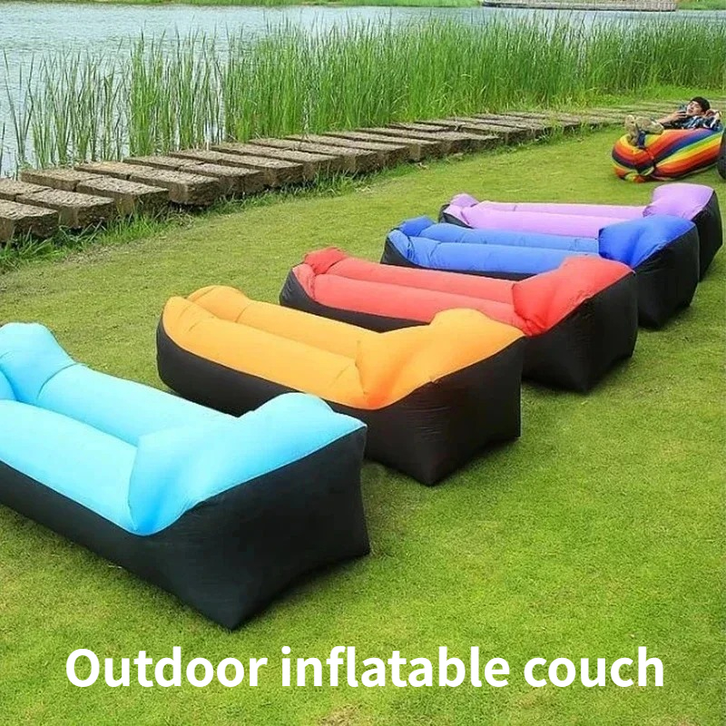 Lazy Folding Camping Inflatable Sofa - Portable Outdoor Inflatable Lounger, Comfortable Outdoor Furniture camping air bed