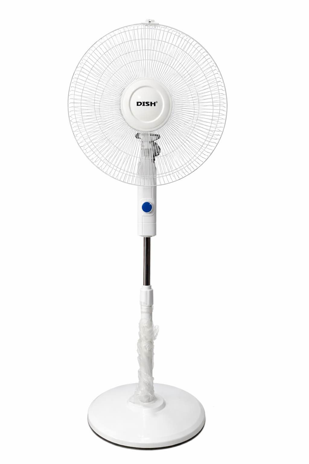 16 inch Stand Fan | Strong Airflow | Adjustable Speed | White | Durable & Reliable 1 year coil warrenty