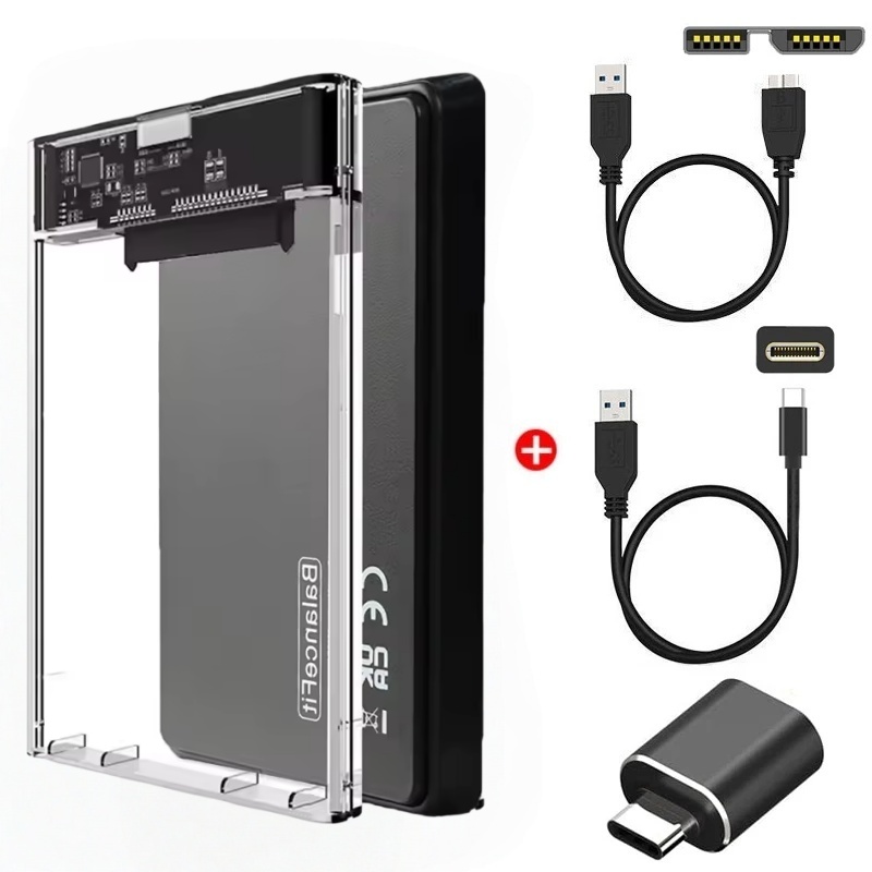 USB 3.0 HDD Enclosure 2.5" SATA External Hard Drive Case 2.5 Inch SSD High Speed Transmission Support Window Mac Android