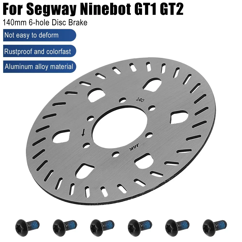 6 Holes Brake Disc For Segway Ninebot GT1/GT2 Electric Scooter 140MM Super Powerful Electric Scooter Disk Brake Rotors Parts