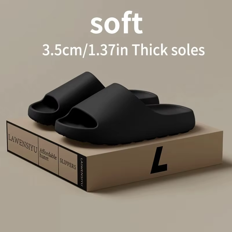 Brand High Quality Super Soft EVA Sole Summer Slippers for Men Bathroom Slippers Home Slides Couple Beach Sandals Male Slipper