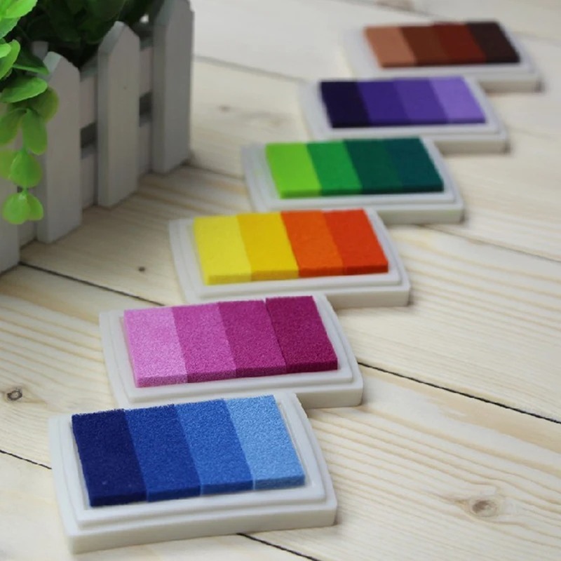 6 Colors Gradient Vintage Inkpad for Stamp DIY Crafts Scrapbooking Ink Pads Wooden Stamps Paper Inkpads Paper Decor
