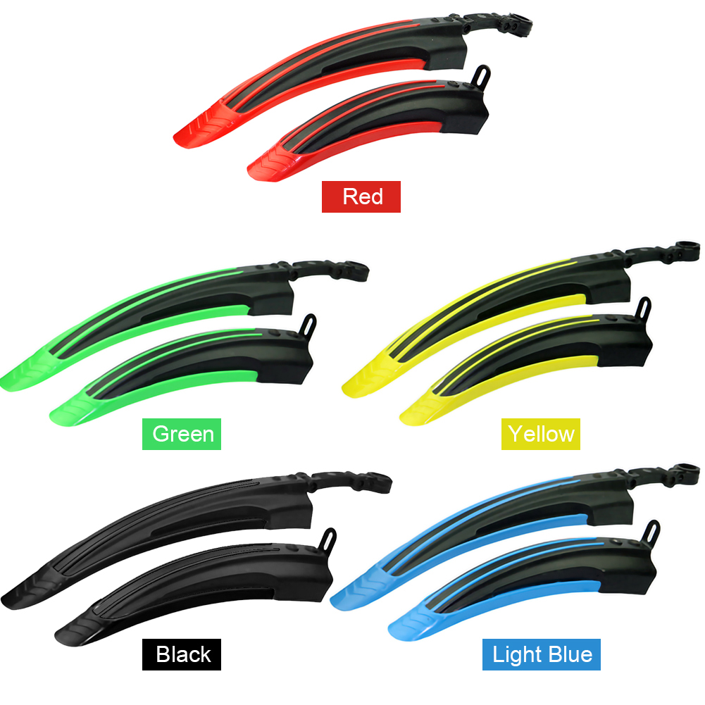 High Quality 2PCS Mountain Bike Fender Carbon Fiber Adjustable Bicycle Mudguard Compatible Rear Fender Set MTB