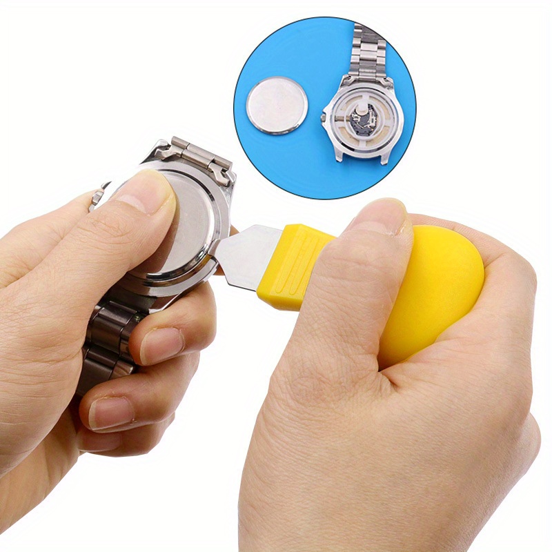 1pc Watch Repair Tool Kit - Multi-Purpose with Yellow Wrench, Clock Movement Accessory, Lifting Knife - DIY & Professional Use