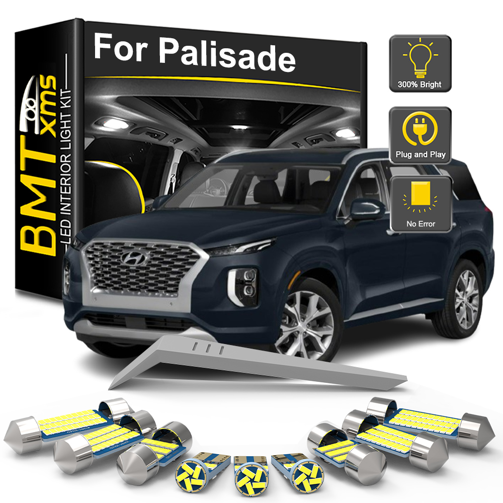BMTxms 12Pcs Canbus For Hyundai Palisade 2019 2020 2021 2022 Car LED Interior Light Bulb Kit Vehicle Indoor Lamp Accessories
