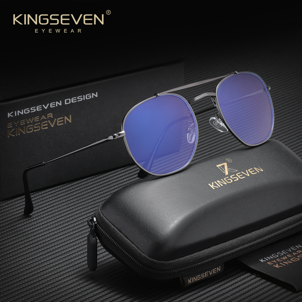 KINGSEVEN Blue Light Blocking Glasses Fashion Unisex Anti-Blue Ray Computer Protective Eyewear Transparent Lens Eyewear Frames