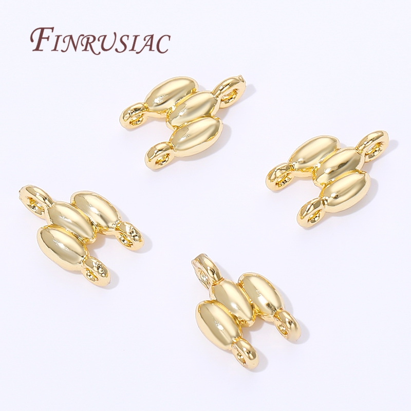 18K Gold Plated 2-row Connectors For Jewelry Making,Brass Connectors For Bracelets Accessories,DIY Necklaces Findings