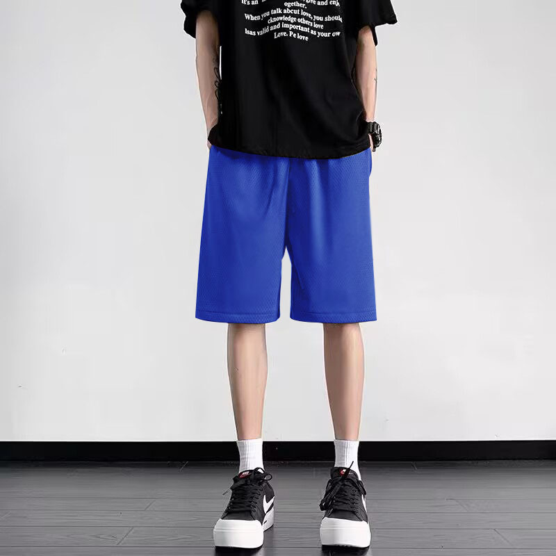 2026 new Fashion Men's Drawstring Sports Shorts Solid Color Gym Training Running Workout Fitness Basketball Boxer Casual Shorts