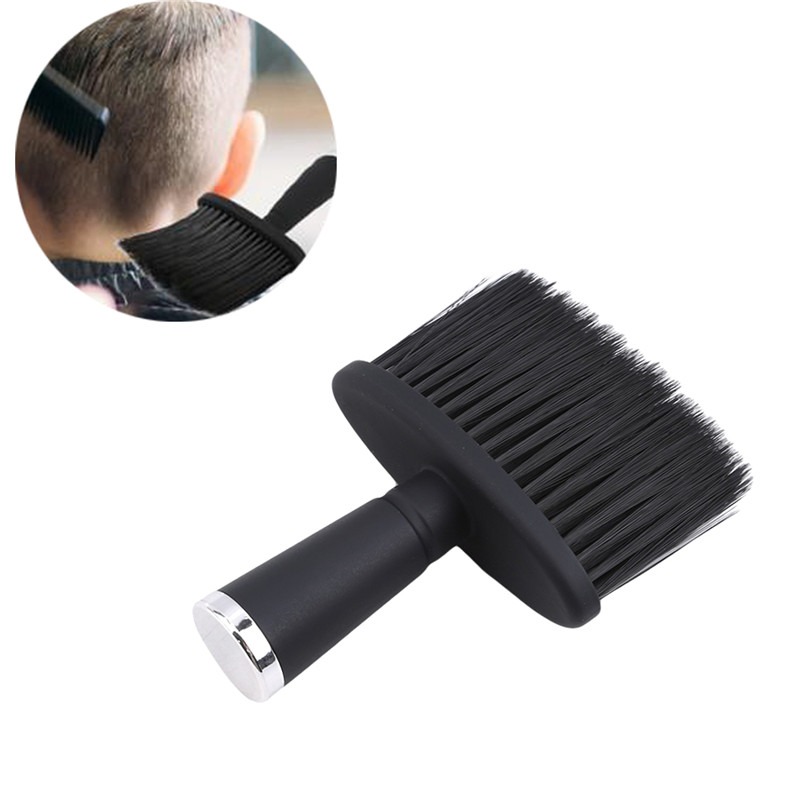 Professional Salon Hairdressing Brush Sweeping Hair Fragments Electroplating Handle Beard Brushes Barbershop Styling Tools
