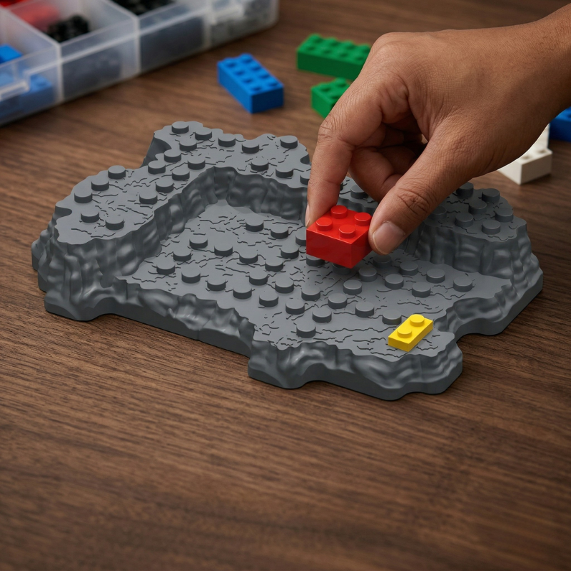 Rockery Base Plate F01 MOC Building Blocks DIY Scenery Model Accessory Compatible with Minifigures Kids Educational Toys