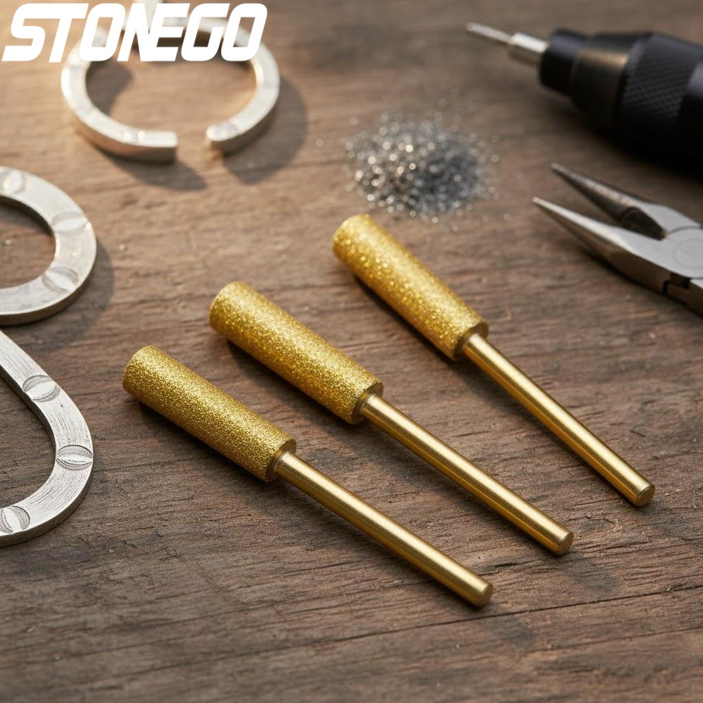 6Pcs Diamond-Coated Cylindrical Burr Set Chainsaw Sharpening Carving Grinding Tools Durable High Performance