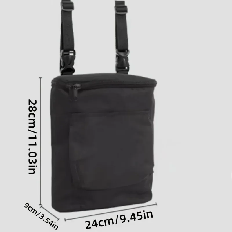 Versatile Oxford Fabric Bike Handlebar Bag Large Capacity Zippered Front Storage for Bike Electric & Motorcycles Bicycle Bag