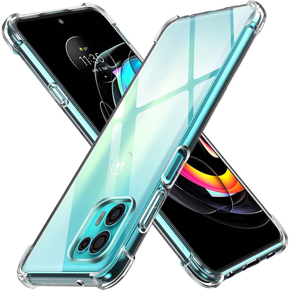 Luxury Air-Bag Clear Case For Moto Edge 30 40 50 Pro 30 UITRA Fusion Edge 40 Neo 5G Shockproof Silicone Phone Cover
