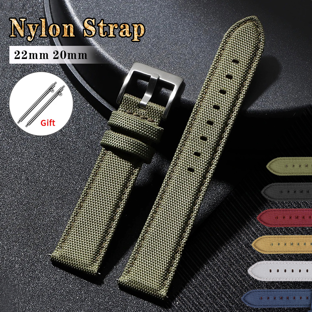 Nylon Sailcloth Watch Strap 20mm 22mm Smartwatch Bracelet for Watch GT6/5/4 Universal Quick Release Wristband Accessories