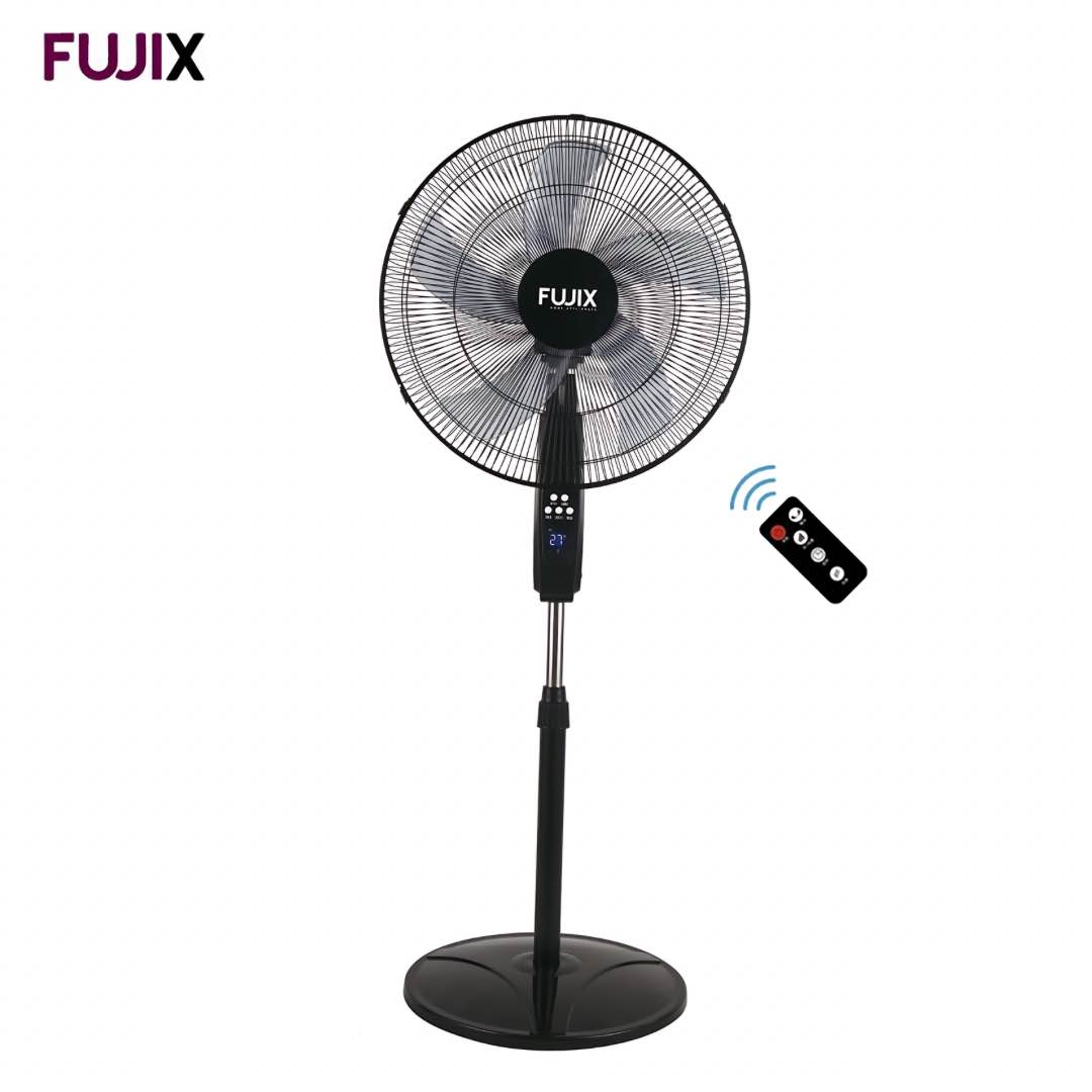 FUJIX Stand Fan 16" With Remote Black Elegant Design