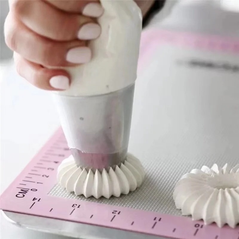 1/2pcs Stainless Steel Romeo Cookie Flower Mouth Cake Mold Baking Tool Cream Decoration Cake Making Tool