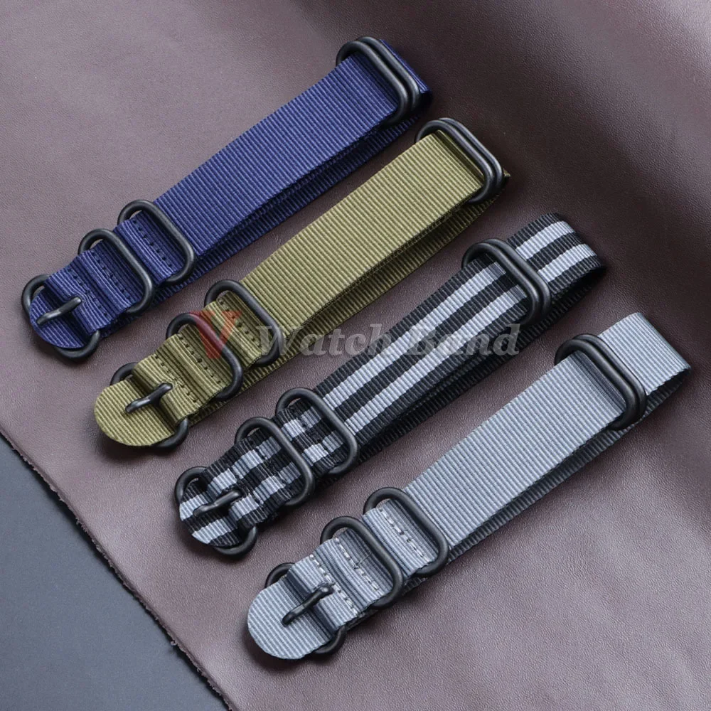 High Quality Nylon Watch Band Strap Casual Watchband Sport Replace Wrist Strap 18MM 20MM 22MM