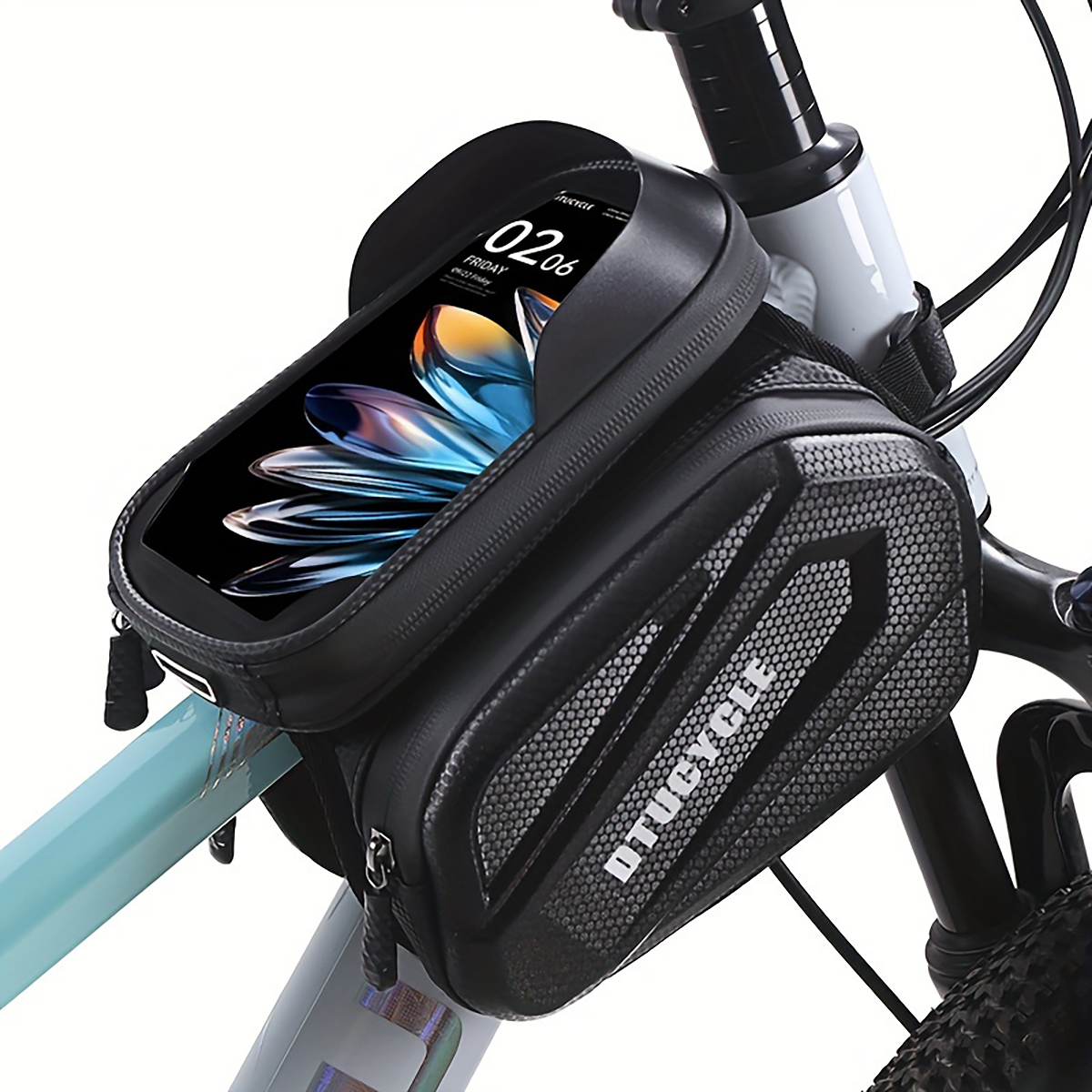 Mountain Bike Front Beam Bag, Mountain Bike Double Bag, Mobile Phone Bag, Upper Tube Bag, Waterproof Saddle Bag, Cycling Equipme