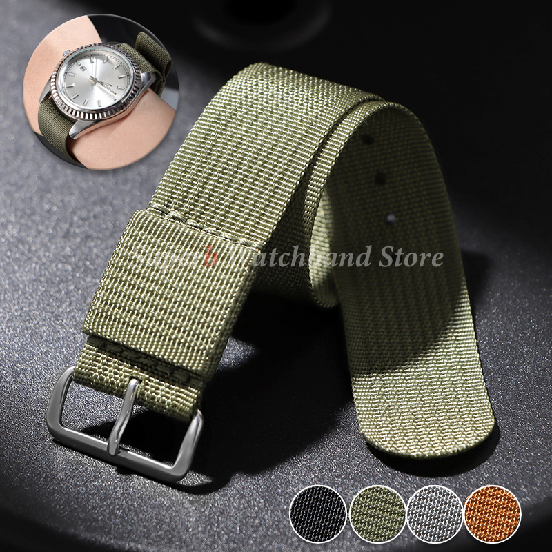 New Ribbed Nylon Watchband for Nylon Watch Strap 20mm 22mm Watchband Accessories for Watch Band Sport Bracelets