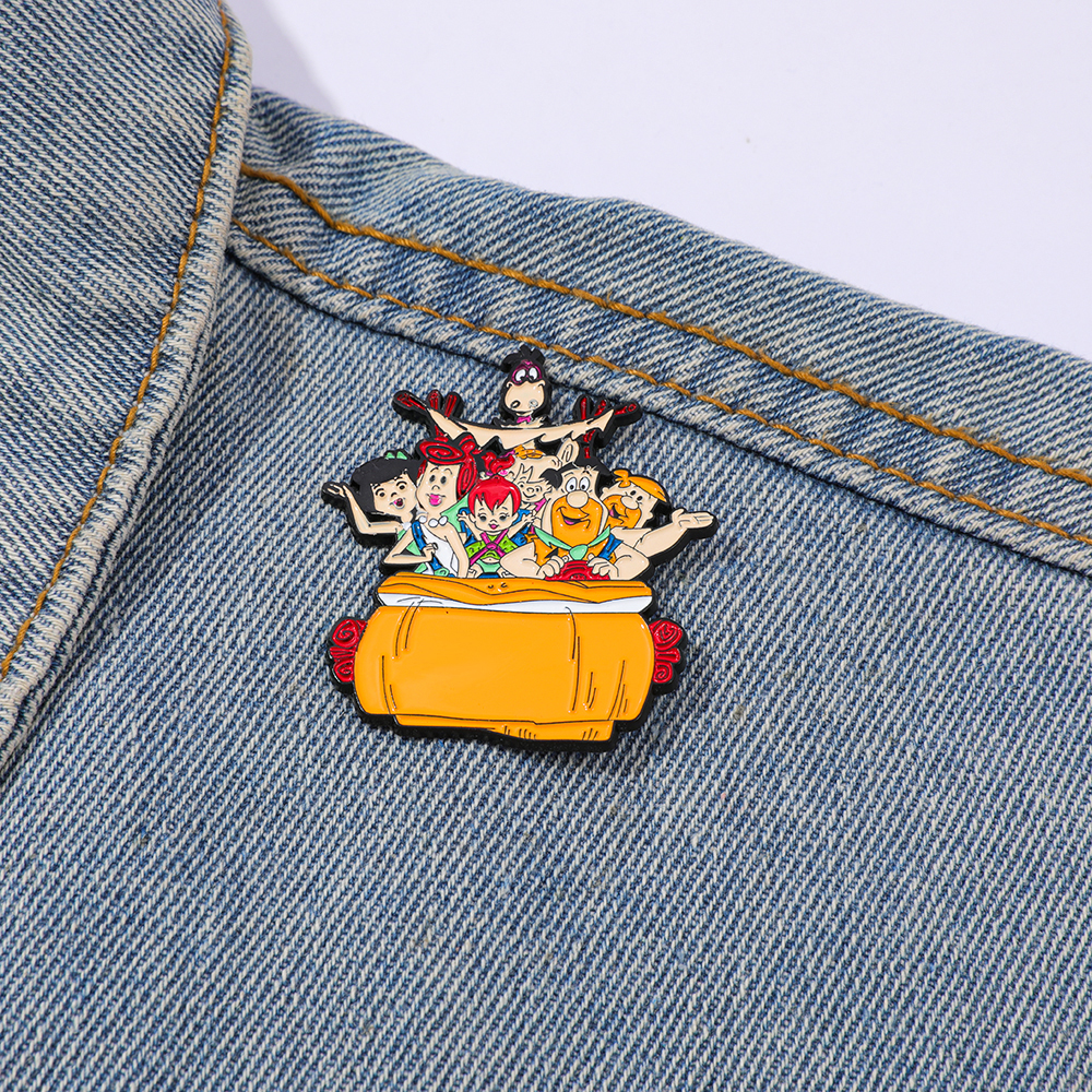 1 Pc Creativity Brooch Cute The Croods Character Funny Enamel Pin Backpack Clothing Jewelry Metal Badge Accessories