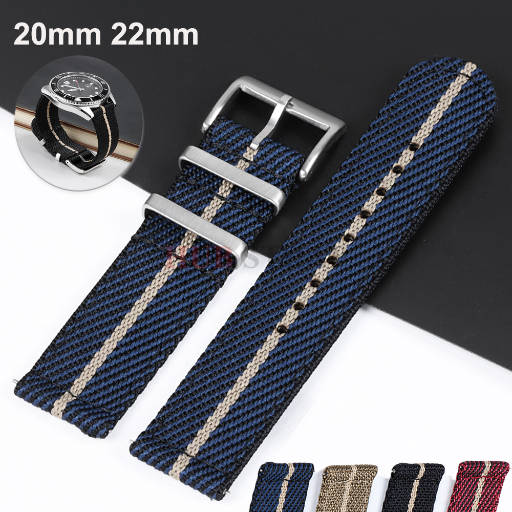 Nylon Strap 20mm 22mm Watch Band Woven Canvas Fabric Band for for Men Woemn Sport Quick Release Bracelet