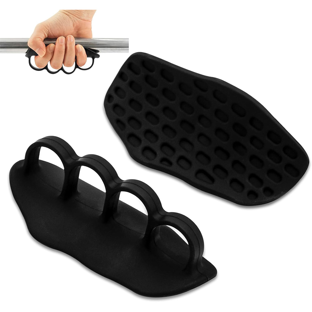 Four-hole Double-Sided Anti-Slip Comfort Gym Grip Weight Lifting Silicone Golves for Pull-Up Palm Pad Protect Hand for Men Women